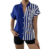 New Fashion Print Women Blouses Long Sleeve Turn-down Collar Chiffon Blouse Shirt Casual Tops Plus Size Elegant Work Shirt