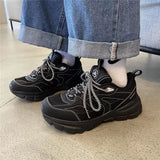 hulianfu Summer Women Sneakers Breathe Women's Casual Shoes Fashion Chunky Sneakers Woman Thick Sole Sport Shoes Big Size Shoes Women