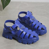 hulianfu Summer Fashion Gladiator Women Narrow Band Cross-tied Platform Square Heel Peep Toe Rome Design Sexy Mature Shoes Ladies Female