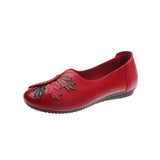 hulianfu Large Size Loafers Ladies Casual Flats Spring Autumn Retro Comfortable Soft Bottom Round Head Work Shoes Chaussures Femmes