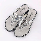 hulianfu Women's Flat Flip Flops Fashion Casual Slippers Flower Lightweight Sandals Non-slip Party Beach Shoes Chanclas Verano Mujer