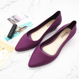 Pointed Toe Shoes Casual Work Wedge Ladies Pumps Mid Low Heel Outer Wear Waterproof Summer Trend Heels Women Luxury