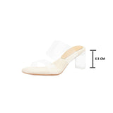hulianfu ZA Transparent High Heels Sandals Elegant Women Shoes News Summer Fashion Party  Comfortable PVC Pumps Female Shoes Size 32-44