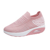 hulianfu Outdoor Running Sneakers Air Cushion Increase Sports Casual Shoes Mesh Breathable Ladies Footwear Zapatillas Deportivas Mujer