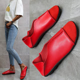 hulianfu Summer New Large Size Women's Shoes Round Toe Shallow Mouth One Pedal Flat Casual Single Shoes Women Shoes for Women Sneakers