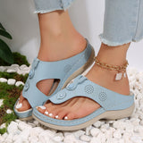 Fashion Clip Toe Wedge Slippers Women Summer Beach Platform Flip Flops Woman Plus Size Lightweight Non Slip Casual Sandals