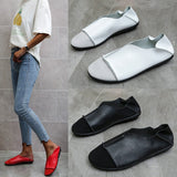 hulianfu Summer New Large Size Women's Shoes Round Toe Shallow Mouth One Pedal Flat Casual Single Shoes Women Shoes for Women Sneakers