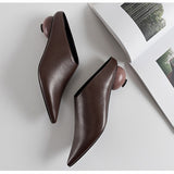 Spring Summer Pebble Heel Ball Heel Women Fashion Sandals Elegant Genuine Leather Elegant Comfy Ladies Shoe Female Egg Heel