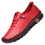 hulianfu Sneakers Women Shoes Loafers Lace Up Leather Flat New Spring  Casual comfortable Mom Shoe Mujer Zapatos Chaussure Femme