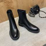 hulianfu Women ankle boots natural leather upper Retro classic short boots Europe women shoes Cowhide + cow suede Chelsea boots
