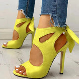hulianfu Fashion Women\'s Pumps Sexy Peep Toe Colorful Bowknot Female Shoes  Summer Leisure Thin High Heel Lady Sandals Size 35-43