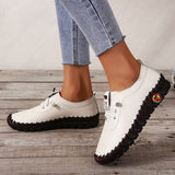 hulianfu Sneakers Women Shoes Loafers Lace Up Leather Flat New Spring  Casual comfortable Mom Shoe Mujer Zapatos Chaussure Femme