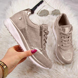 hulianfu Women's Shoes Wedges Sneakers Women Vulcanize Shoes Shake Women Shoes Fashion Girls Sport Woman Footwear Loafer