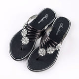 hulianfu Women's Flat Flip Flops Fashion Casual Slippers Flower Lightweight Sandals Non-slip Party Beach Shoes Chanclas Verano Mujer