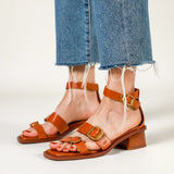 hulianfu Summer Gladiator Sandals Buckle Strap Cowhide Ladies Roman Style  Gladiator Shoes Summer Sandals Female Spring AutumRetro Shoes