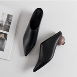 Spring Summer Pebble Heel Ball Heel Women Fashion Sandals Elegant Genuine Leather Elegant Comfy Ladies Shoe Female Egg Heel