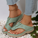 Fashion Clip Toe Wedge Slippers Women Summer Beach Platform Flip Flops Woman Plus Size Lightweight Non Slip Casual Sandals