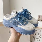 hulianfu Women's Slippers SandalS Baotou Mueller Shoes Summer New Thick Soles Fashion Leather Instagram Pop Shoes Women 41 Sneaker