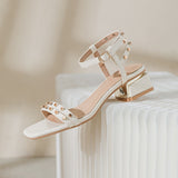 Summer Outerwear Women's Sandals Fashion rivet design career and party wear ladies casual shoes Korean style High heel40-43