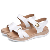 hulianfu New Women's Casual Sandals Platform Open Toe Soft-soled Beach Shoes Fashion Solid Color Outdoor Flat Sandals Sabdalia Feminina