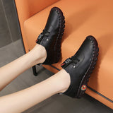 hulianfu Sneakers Women Shoes Loafers Lace Up Leather Flat New Spring  Casual comfortable Mom Shoe Mujer Zapatos Chaussure Femme