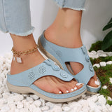 Fashion Clip Toe Wedge Slippers Women Summer Beach Platform Flip Flops Woman Plus Size Lightweight Non Slip Casual Sandals