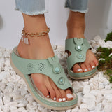 Fashion Clip Toe Wedge Slippers Women Summer Beach Platform Flip Flops Woman Plus Size Lightweight Non Slip Casual Sandals