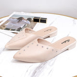 New Fashion Low Heel Slippers Summer Outer Wear Baotou Strap Heel Shoes All-match One-Piece
