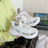 hulianfu Summer Women Sneakers Breathe Women's Casual Shoes Fashion Chunky Sneakers Woman Thick Sole Sport Shoes Big Size Shoes Women