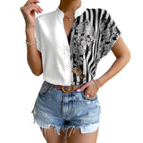 New Fashion Print Women Blouses Long Sleeve Turn-down Collar Chiffon Blouse Shirt Casual Tops Plus Size Elegant Work Shirt