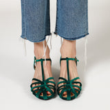 hulianfu Spring Vintage Gladiator Buckle Strap Close Toe Shoes Summer Sandal Roman Style Size43 Womens Sandals Retro Ladies Velvet Shoes