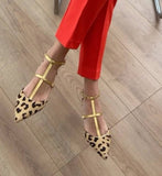hulianfu Sandals Women Summer  Casual College Mixed Color Buckle Empty Fashion Pointy Simplicity Elegant Woman Shoes With Low Heels