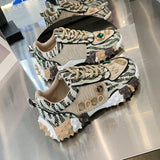 hulianfu Spring Summer Rhinestone Women Sneakser Ins Tide Diamond Breathable Luxury Designers Casual Thick Bottoms Dad Shoes