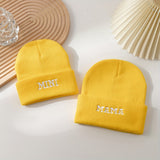 Parent-Child Set Soft Touch Cotton Beanie - Skullies & Beanies for Women, Stylish Solid Color Knitted Hat, Elasticity, Lightweight, Versatile Headwear, Caps for All Seasons, Daily Wear, Outdoor Activities