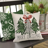 4-Pack Festive Holly Berry & Snowflake Christmas Throw Pillow Covers - Vibrant Polyester Fabric, Zipper Closure, Machine Washable, Hypoallergenic, and Stain-Resistant - Perfect for Various Rooms, 18x18