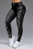 hulianfu - Black Casual Solid Ripped Mid Waist Skinny Denim
