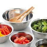 5pcs Stainless Steel Mixing Bowl Set With Measurements - Mirror Finish, Dishwasher Safe, Deep Sides For Salads & Kitchen Use