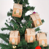 45 Pieces Festive Mini Gingerbread House Paper Gift Bags - Perfect for Parties and Holidays, No Electricity Required