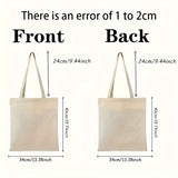 90s Christmas Movie-Inspired Canvas Tote Bag - Fashionable Shoulder Bag for Women, Perfect for Shopping & Holiday Gifts