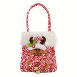 4-Piece Christmas Gift Bag, Christmas Eve Gift Bag, Candy Bag, Christmas Apple Bag Packing Tote Bag, Christmas Decoration