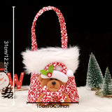 4-Piece Christmas Gift Bag, Christmas Eve Gift Bag, Candy Bag, Christmas Apple Bag Packing Tote Bag, Christmas Decoration