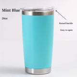 1pc Insulated Stainless Steel Vacuum Cup - 20oz Double-Layer Leakproof Flask with Lid for Hot and Cold Drinks - Perfect for Outdoor Enthusiasts, Commuters, and Students - Retains Temperature for Hours with Sweat-Free Design