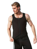 Men's Sauna Sweat Shapewear Vest - Shirts - Instant Tummy Flattening, Zipper Closure, Sweat-Inducing, Comfortable, Breathable, and Adjustable for a Slimmer Silhouette