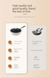 1pc 29CM Large Non-Stick Frying Pan with Lid - Kitchen & Dining Cookware - Maifan Stone Coated Surface, Induction and Gas Stove Compatible, Steak Frying, Home and Restaurant Use, Durable Cookware Item, Easy Cleaning Kitchen Supply