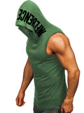 Moisture-Wicking Hooded Tank Top Shirts - Quick Dry, Breathable, Athletic Gym Wear for Men - Ideal for Running, Training, and Bodybuilding