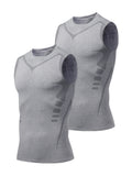 Buy 1 Get 1 Free, total of 2 pcs Men's Premium Quick-Dry Tank Top - Breathable Crew Neck Sleeveless Compression Vest with Moisture-Wicking Fabric, Four-Way Stretch, and Anti-Odor Technology - Ideal for Sports Events, Fitness Training, Ball Games, and Outd
