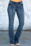hulianfu - Black Casual Street Solid Solid Color Skinny Denim Jeans