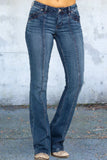 hulianfu - Black Casual Street Solid Solid Color Skinny Denim Jeans