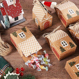 45 Pieces Festive Mini Gingerbread House Paper Gift Bags - Perfect for Parties and Holidays, No Electricity Required