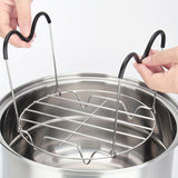 1pc 12-Inch Multipurpose Stainless Steel Canning Rack with Silicone Grip – Perfect for Mason Jars, Kitchen Organizer, Steam Canning & Pressure Canning